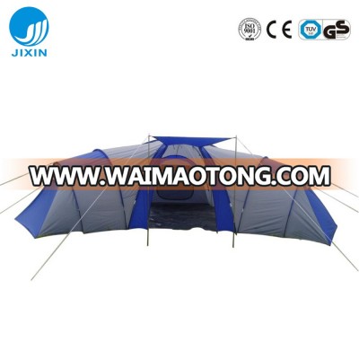 2018 New arrival High Quality Excellent Material Outdoor Camping 6 Person 2 Room Waterproof Family Large Tunnel Tent