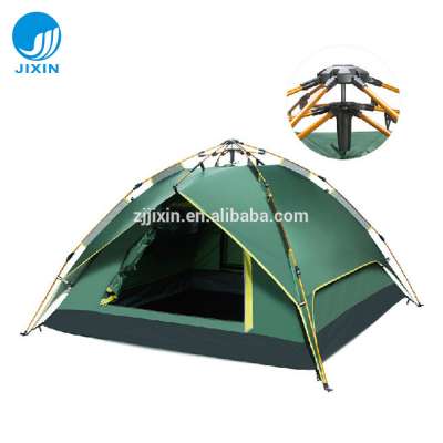 Outdoor double layer family camping tent for hiking